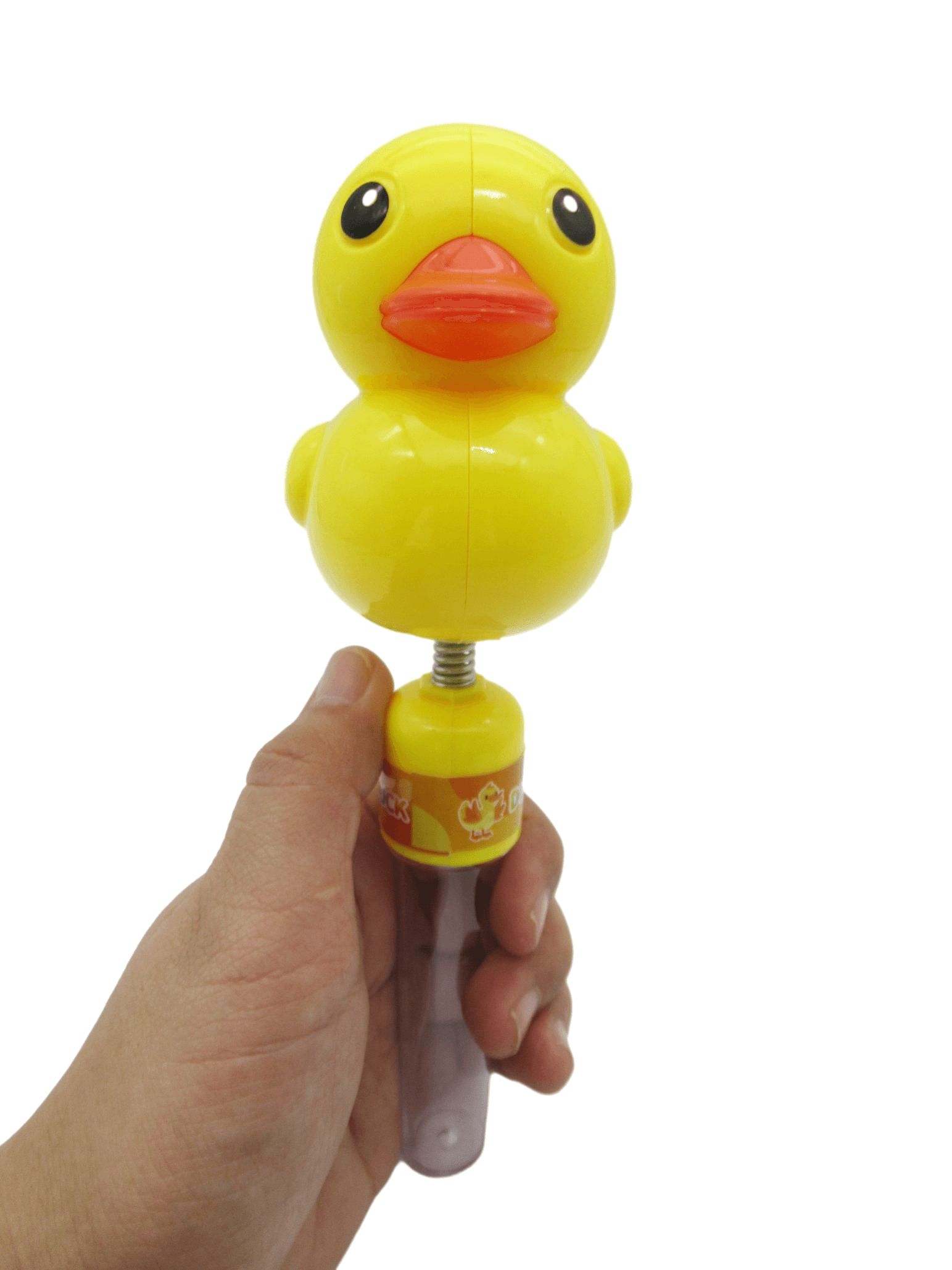 duck shaking whistle candy toy